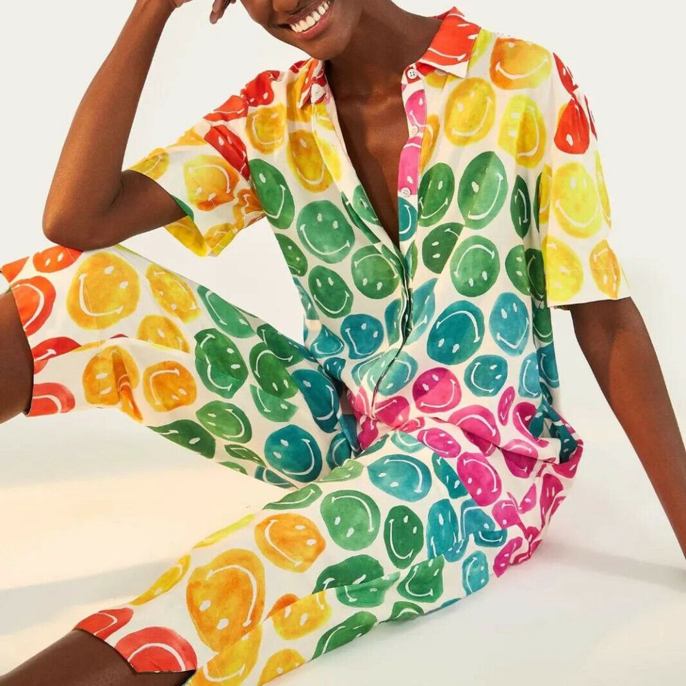 FARM Rio Colorful Smiley Face Jumpsuit